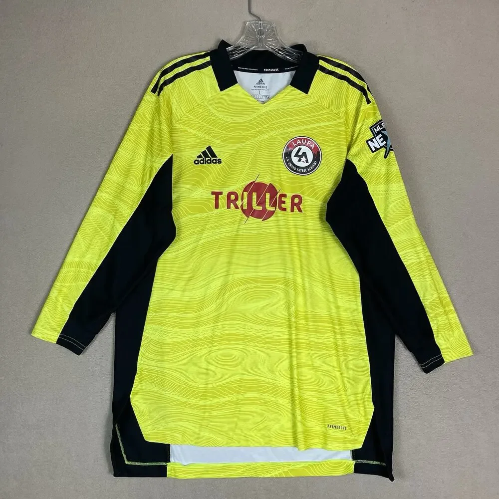 Adidas Jersey Mens L Yellow LAUFA LA United Futbol‎ Academy Long Sleeve #1
